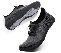 L-RUN Mens Womens Water Sport Shoes-BLACK -SIZE 45
