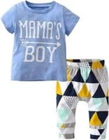 Baby Boys Summer Mama's Boy Short Sleeve T-Shirt