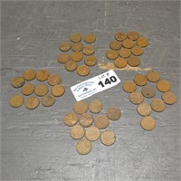 (50) Lincoln Wheat Cents / Pennies