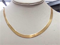 14K Italy  Herringbone Necklace