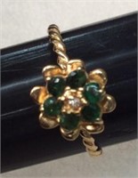 14K Gold emerald Ring