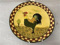 Decorative Chicken Plate w/Holder 10"Dia