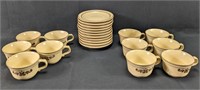 Pfaltzgraff Village Cups & Saucers Set