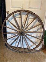 Antique Wooden Wagon Wheel