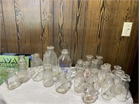 Assorted Vintage Milk Bottles