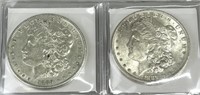 Pair of 1899 Morgan Dollars (90% Silver).