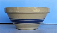 Yellow batter bowl with blue band