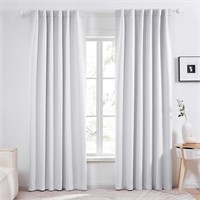 NEW $35 Solid Back Tab Curtains , 52x84 Inch