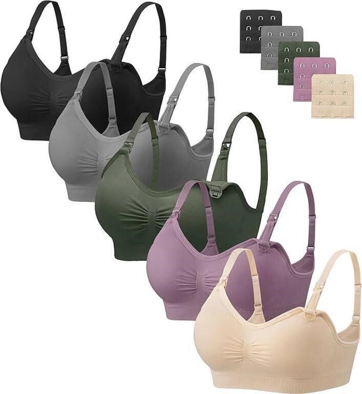 5-Pack Seamless Nursing Bras