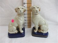 (2) 7 1/2" Dog statues