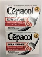 Cepacol Extra Strength 12 Pack x 16/Pack ~ Cherry