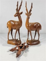 Hand Carved Antelopes