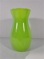 Lime Green Blown Glass Vase 9" Tall