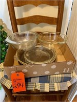 Box Lot Pie Dishes and Mixing Bowls