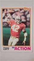 1982 topps ronnie lott in action rookie