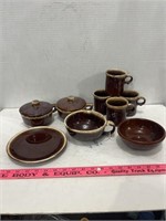 Vintage Hull & McCoy Oven Proof Brown Glazed Cups
