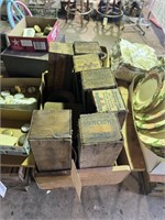 Box of antique cheese boxes