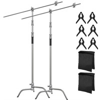 Photography C Stand with Boom Arm: 100% Stainless