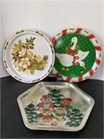 Tin Christmas Plates