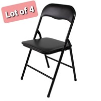 Lot of 4, Enduro | Vinyl Folding Chair - 17.3 X 17