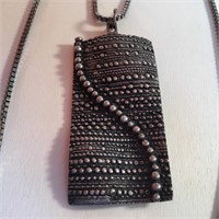 FINNISH JORMA LAINE BRUTALIST PENDANT SILVER