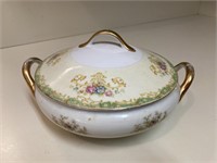 Beautiful Antique Fine China Handled Covered