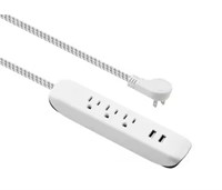 HDX
15 ft. 16/3 3 Outlet, 2 USB Braided