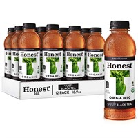 Honest tea Organic Just Black Tea, (12 Pack)