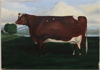 1985 Folk Art Cow Painting by Jursch