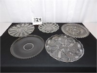 Egg Plate, Relish Trays, Glass Serving Plates