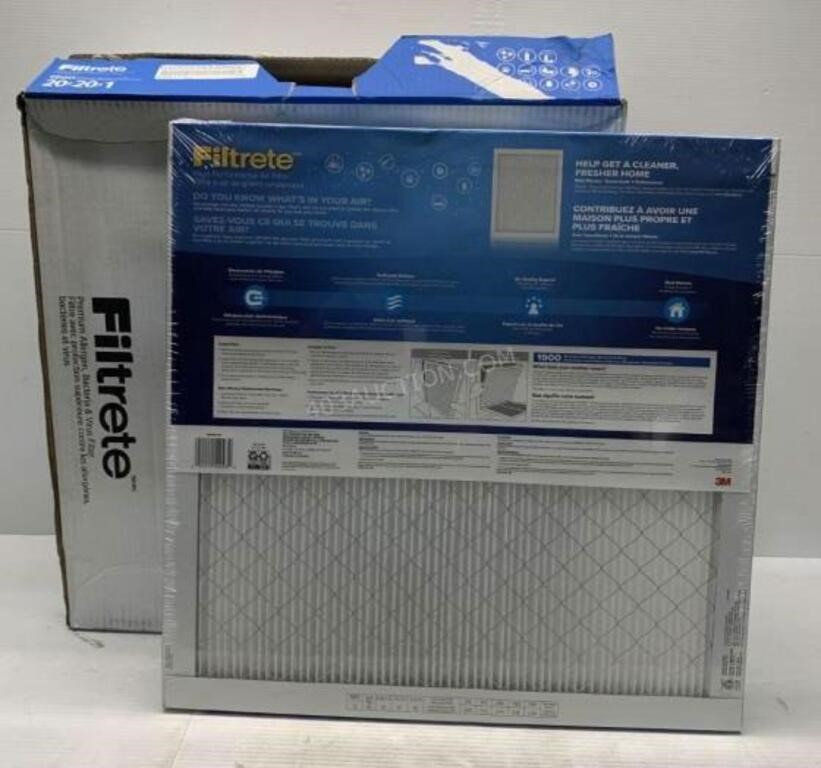 Case of 6 3M Filtrete 20"X20"X1" Air Filters - NEW