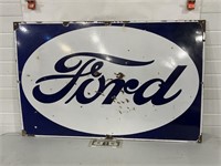 Single sided porcelain Ford dealer advertising