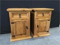 Pine End Tables w/ Drawers