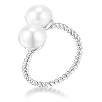 Freshwater Pearl Twisted Wrap Ring