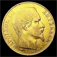 1858-A France .1867oz Gold 20 Francs UNCIRCULATED