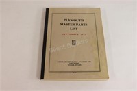 1933 Reproduction Plymouth Master Parts List