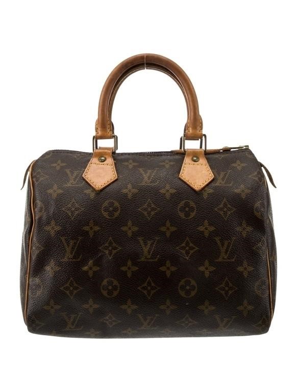 Louis Vuitton Brown Canvas Lv Monogram Top Hdl Bag