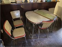 Vintage Chrome Table & 4 Chairs