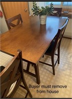 Personal Property-Bar table,4 chairs 55 x 32 x 3'h