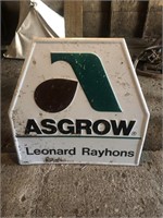 Asgrow Tin sign approximately 3’ x 3’