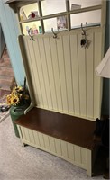 Entryway Storage Bench and Hooks **