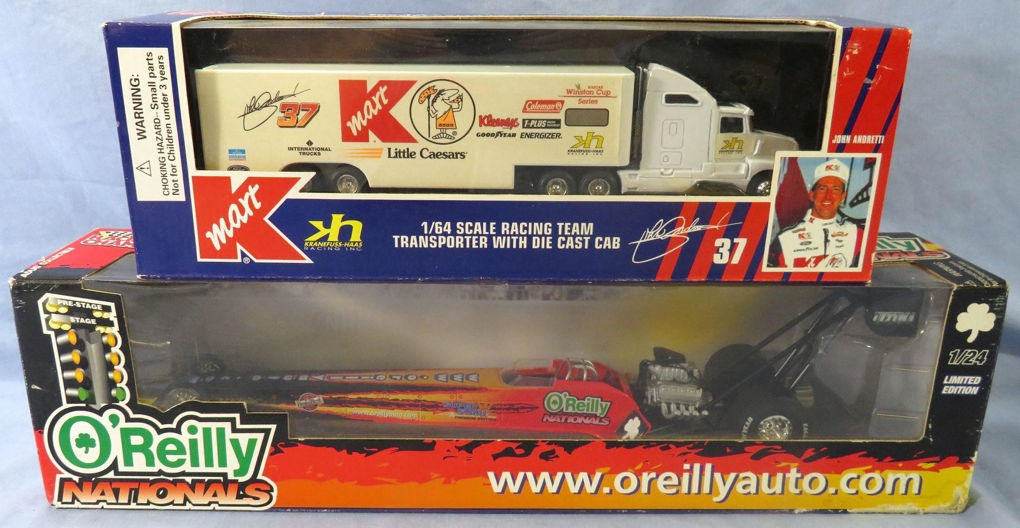 2 PC RACING CHAMPION DIECAST TRUCK & FUEL DRAGSTER