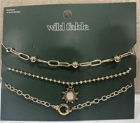 Wild Fable 3pc Assorted Goldtone Fashion Necklaces