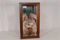 Display Cabinet W/ 2 Baby Dolls