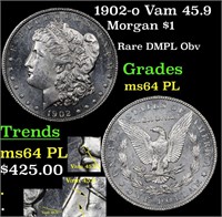 1902-o Vam 45.9 Morgan $1 Grades Choice Unc PL