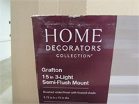 HOME DECORATORS GRAFTON 3 LIGHT SEMI-FLUSH CEILING