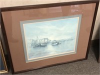 Framed Print (Boats in Dock)
