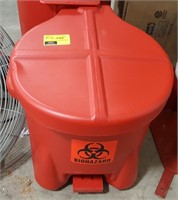 Red Biohazard Disposal Basket