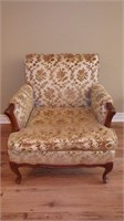 Antique Wingback Chair & Ottoman