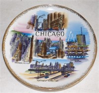 Chicago Hand-Painted Scenic Souvenir Plate